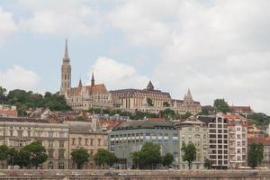 typical buildings 19th-century in Buda Castle district of Budapest photo