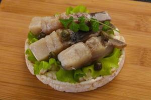 Snack with herring photo