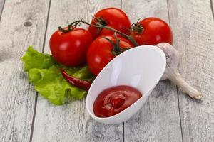 Tomato ketchup sauce photo