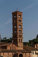 Bell tower of basilica dei Santi Giovanni e Paolo in Rome, Italy photo