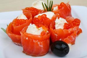 Salmon and cheese roll photo