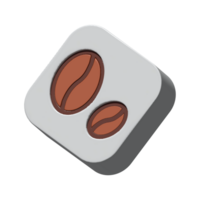 Coffee shop transparent png assets  on 3d style