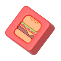 cute 3d assets of food market, perfect for social media, game, website assets and many more png