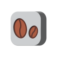 Coffee shop transparent png assets  on 3d style