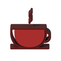 coffeeshop transparante png-middelen in 3D-stijl png