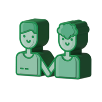 couple design illustration png style 3d