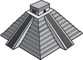 mayan pyramid png illustration - chinhen itza monument