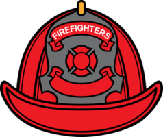 ilustração png de cor de capacete de bombeiro