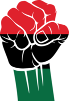 Fist in pan African colors png illustration