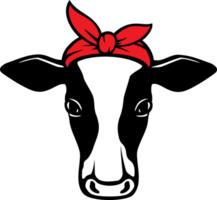 cabeza de vaca con icono png de bandana
