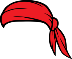 Red bandana png illustration - pirate scarf