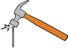 Hammer and nail png illustration