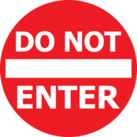Do not enter warning sign png illustration