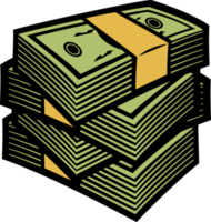 Big stack of money png illustration