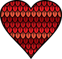 Dragon scales heart png illustration