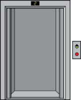 elevador com ilustração png de porta aberta