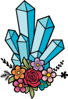 florale kristallfarbe png illustration