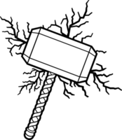 illustrazione di martello di thor png