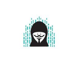 Programmer Hacker logo design vector