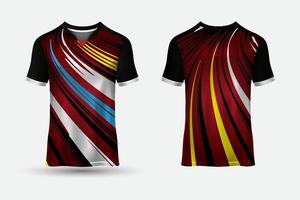 increíbles camisetas de diseño de jersey deportivo con vector de vista frontal y posterior