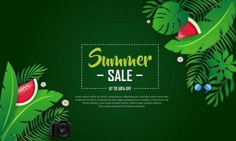 Wonderful and elegant summer sale design background vector