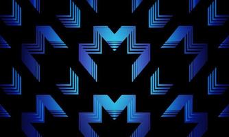 Fondo de pantalla de diseño geométrico azul abstracto aislado en vector de fondo negro