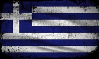 nuevo vector abstracto de fondo de bandera de grecia con estilo de trazo grunge. Ilustración de vector de día de la independencia de Grecia.