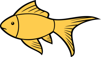 illustrazione png di pesce dorato