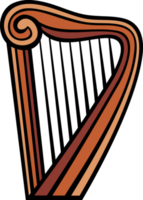 illustrazione png dello strumento musicale dell'arpa