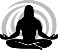 figura de hombre meditando símbolo png