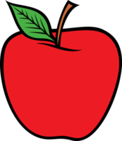 ilustração png de maçã vermelha