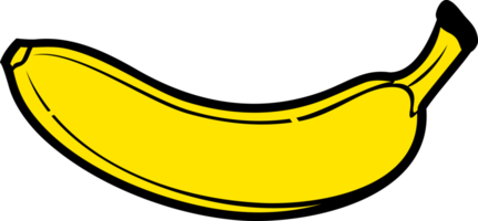 illustration png de couleur de fruit de banane