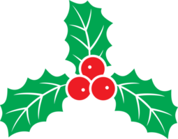 illustrazione png di bacca di agrifoglio di natale