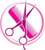 ilustração png de sinal de salão de cabeleireiro