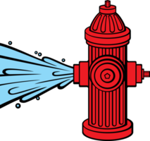 ilustração de hidrante aberto png