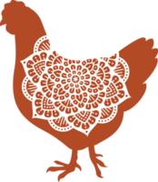symbole de mandala de poulet illustration png