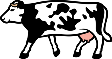 vaca animal color png ilustración