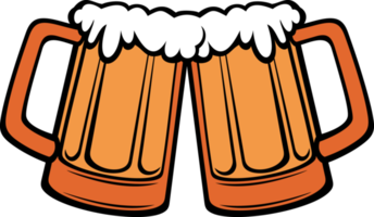 canecas de cerveja png ilustração