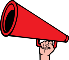 Megaphone in hand png illustration