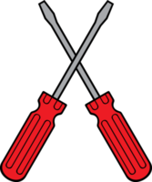 Crossed screwdrivers - service concept png illustration