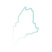 Maine map on white background vector