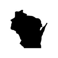 Wisconsin map on white background vector