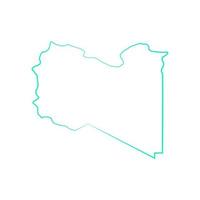 Libya map on white background vector