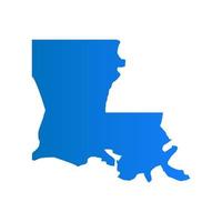 Louisiana map on white background vector