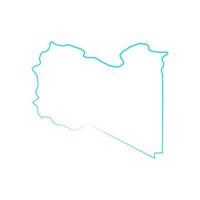 Libya map on white background vector