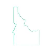 Idaho map on white background vector