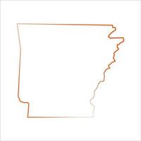 Arkansas map on white background vector