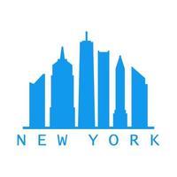 New york skyline on white background vector