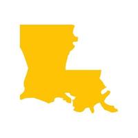 Louisiana map on white background vector