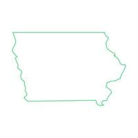 Iowa map on white background vector